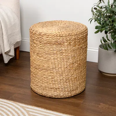 Jonathan Y Zoey Modern Coastal Stool In Brown