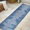 Jonathan Y Zolak Berber Stripe Geometric Indoor/outdoor Area Rug In Blue/ivory