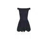 Jonathon Simkhai Pointelle Off Shoulder Dress, Navy In Black