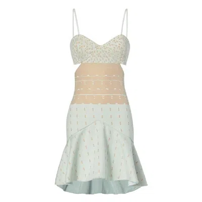 Jonathon Simkhai Women's Cut Out Dress, Green In Blue