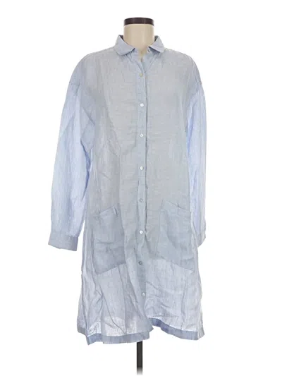 Pre-owned Jones & Co 3/4 Sleeve Button Down Shirt In Blue