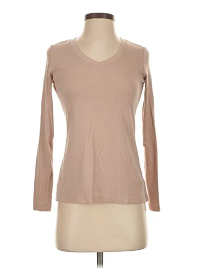 Pre-owned Jones & Co 3/4 Sleeve T-shirt In Brown