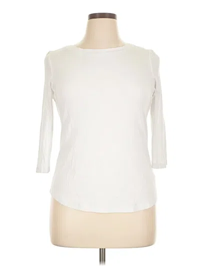 Pre-owned Jones & Co 3/4 Sleeve T-shirt In White