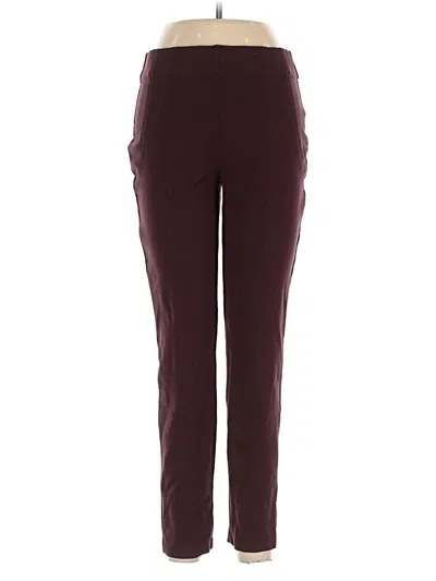 Pre-owned Jones & Co Active Pants In Burgundy