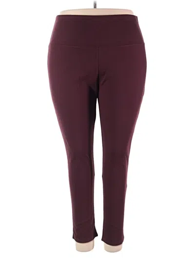 Pre-owned Jones & Co Active Pants In Burgundy