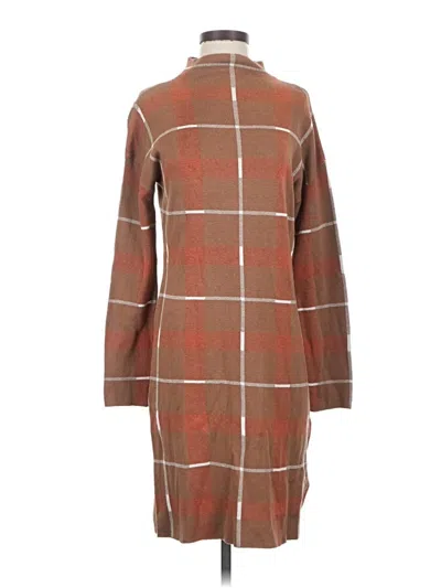 Pre-owned Jones & Co Casual Dress In Brown