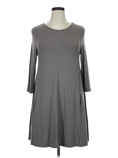 Pre-owned Jones & Co Casual Dress In Gray