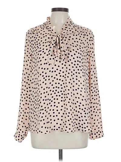 Pre-owned Jones & Co Long Sleeve Blouse In White