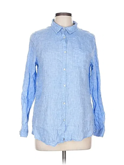 Pre-owned Jones & Co Long Sleeve Button Down Shirt In Blue