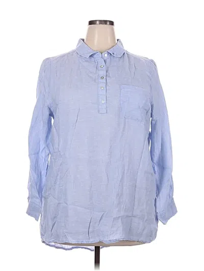 Pre-owned Jones & Co Long Sleeve Button Down Shirt In Blue