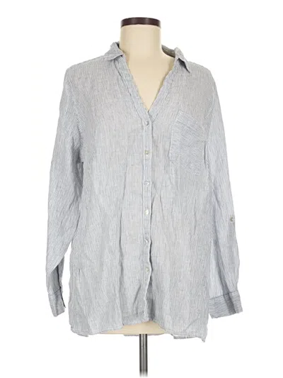 Pre-owned Jones & Co Long Sleeve Button Down Shirt In Gray