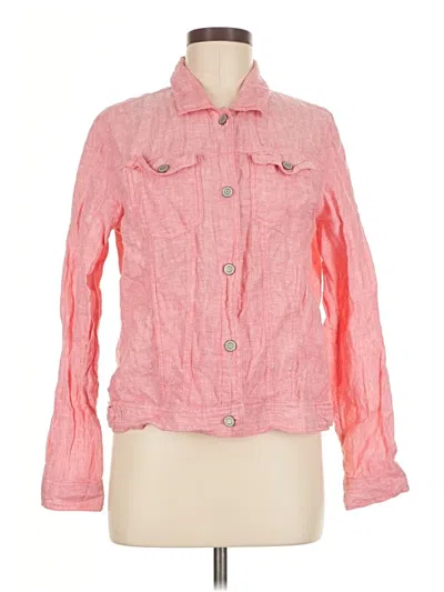 Pre-owned Jones & Co Long Sleeve Button Down Shirt In Pink