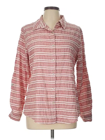 Pre-owned Jones & Co Long Sleeve Button Down Shirt In Pink
