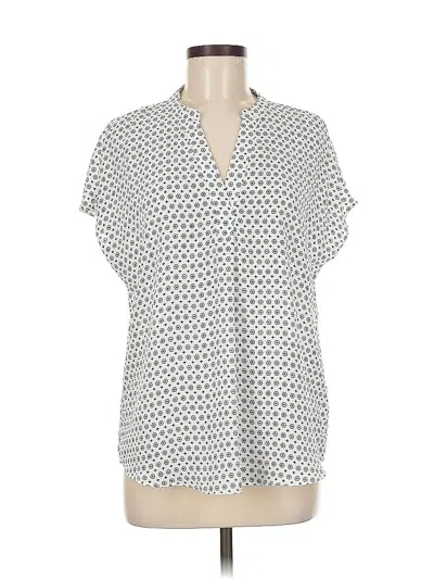 Pre-owned Jones & Co Short Sleeve Henley Shirt In Silver