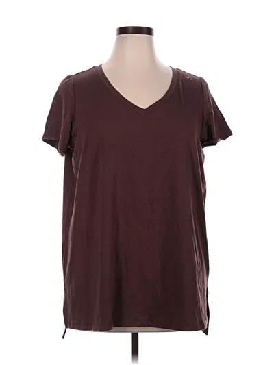 Pre-owned Jones & Co Short Sleeve T-shirt In Burgundy
