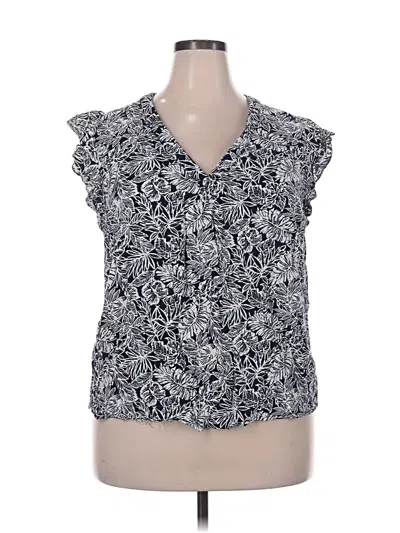 Pre-owned Jones & Co Sleeveless Blouse In Black