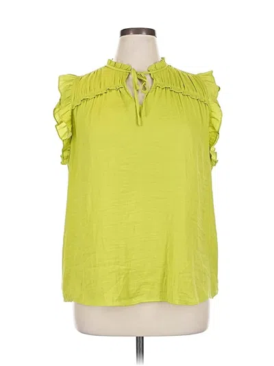 Pre-owned Jones & Co Sleeveless Blouse In Green