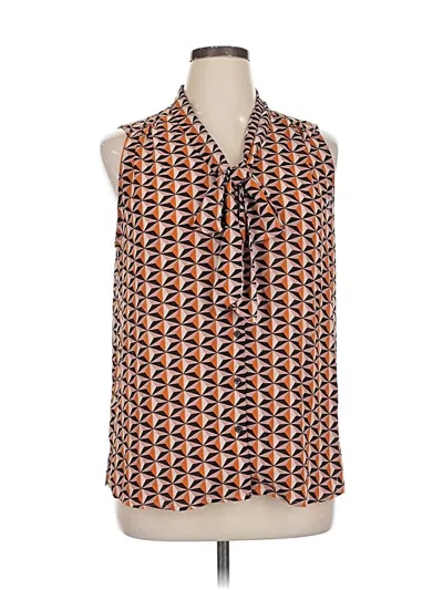 Pre-owned Jones & Co Sleeveless Blouse In Orange