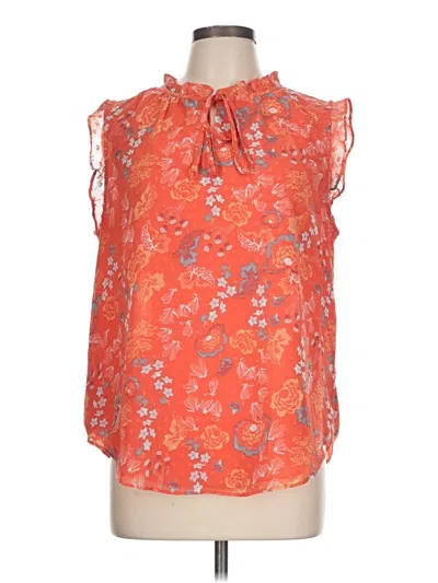 Pre-owned Jones & Co Sleeveless Blouse In Orange