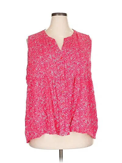 Pre-owned Jones & Co Sleeveless Blouse In Pink