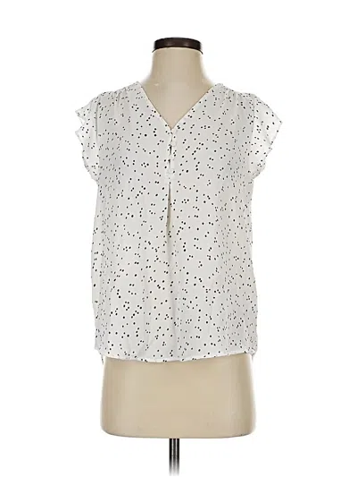 Pre-owned Jones & Co Sleeveless Blouse In White