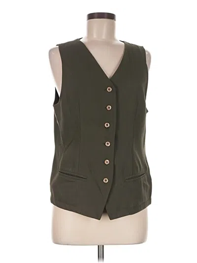 Pre-owned Jones & Co Sweater Vest In Green