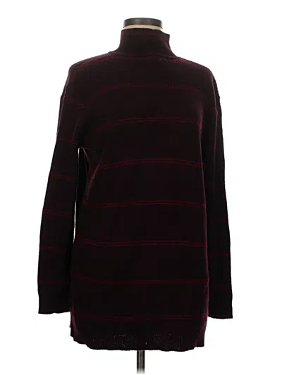 Pre-owned Jones & Co Wool Pullover Sweater In Burgundy