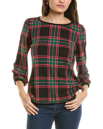 Jones New York 3/4-puff Sleeve Blouse In Red
