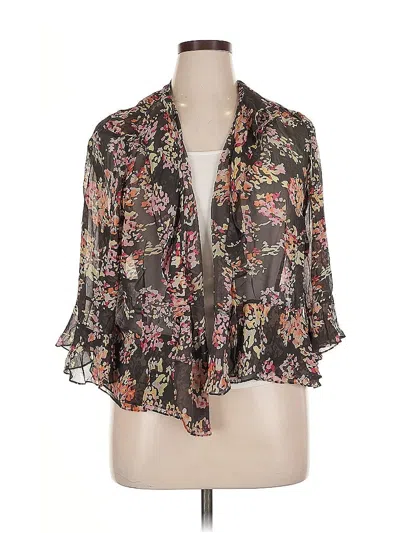 Pre-owned Jones New York 3/4 Sleeve Blouse In Black