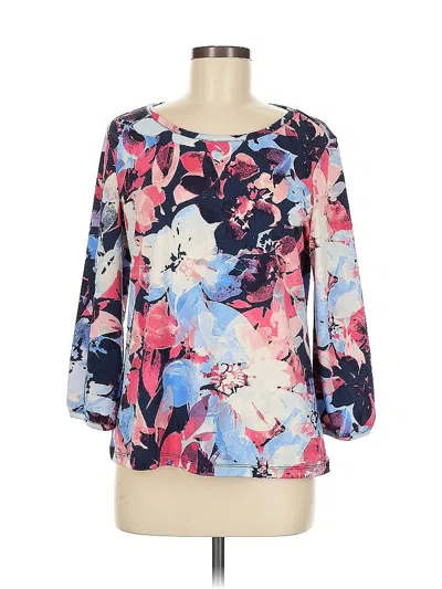 Pre-owned Jones New York 3/4 Sleeve Blouse In Blue