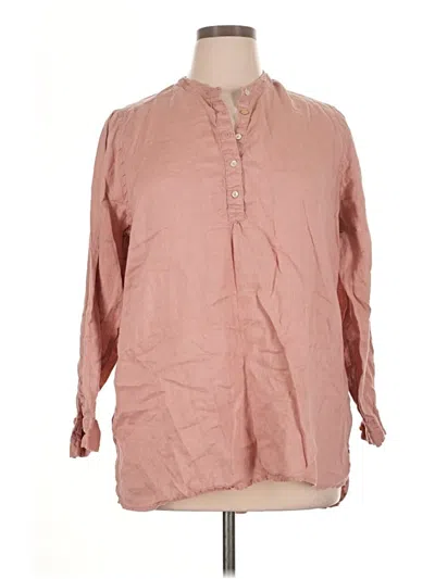 Pre-owned Jones New York 3/4 Sleeve Blouse In Pink