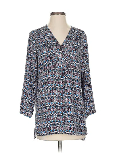 Pre-owned Jones New York 3/4 Sleeve Blouse In Purple