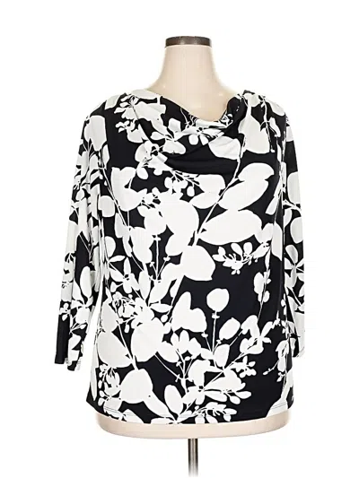 Pre-owned Jones New York 3/4 Sleeve Blouse In White