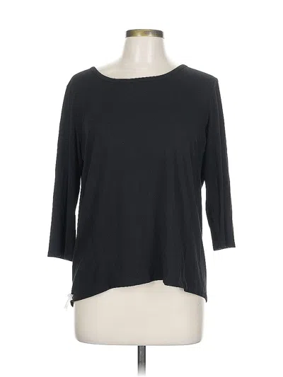 Pre-owned Jones New York 3/4 Sleeve Top Black Boatneck Tops