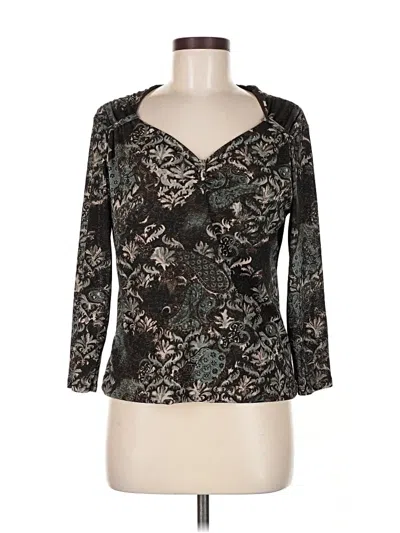 Pre-owned Jones New York 3/4 Sleeve T-shirt In Black