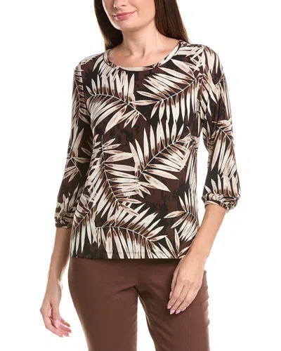 Jones New York 3/4-sleeve Puff Blouse In Multi