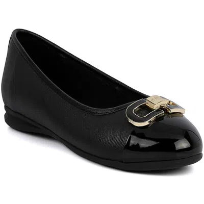 Jones New York Ambalee Womens Patent Trim Slip-on Loafers In Black-b