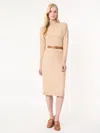 Jones New York Belted Turtleneck Sweater Dress In Beige