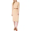 Jones New York Belted Turtleneck Sweater Dress In Cafe Au Lait