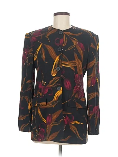 Pre-owned Jones New York Blazer Jacket In Burgundy