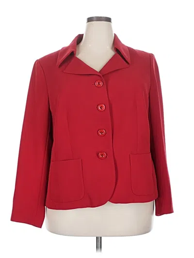 Pre-owned Jones New York Blazer Jacket In Red