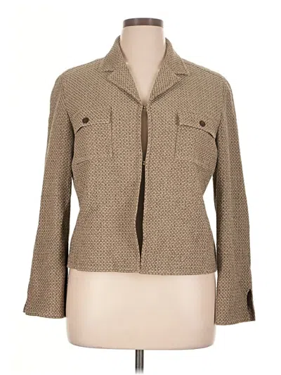 Pre-owned Jones New York Blazer Jacket In Tan