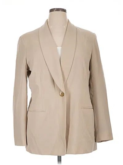 Pre-owned Jones New York Blazer Jacket In Tan