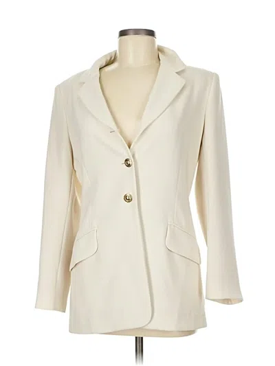 Pre-owned Jones New York Blazer Jacket In White