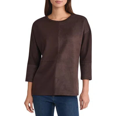 Jones New York Blocked Dolman Tunic In Coffee Bean
