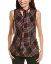 Jones New York Bow Neck Blouse In Red