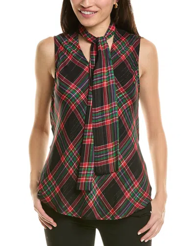 Jones New York Bow Neck Blouse In Red