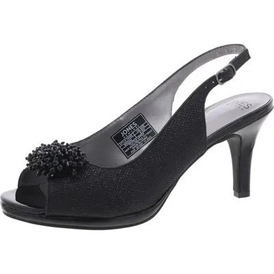 Jones New York Breena Womens Mesh Elegant Heels In Black