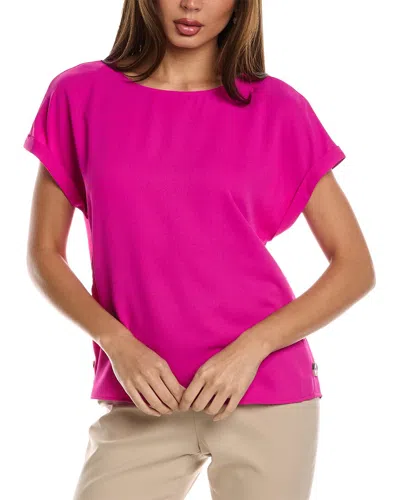 Jones New York Button Detail Blouse In Purple