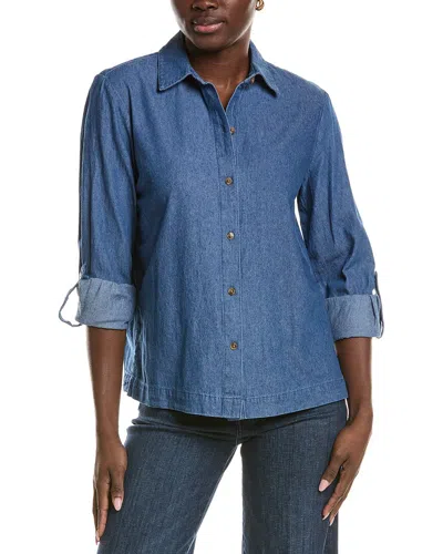 Jones New York Button Down Shirt In Blue
